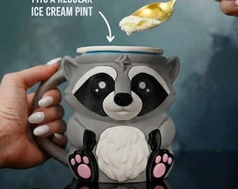 Pint Pal Rocky the Raccoon Ice Cream Holder