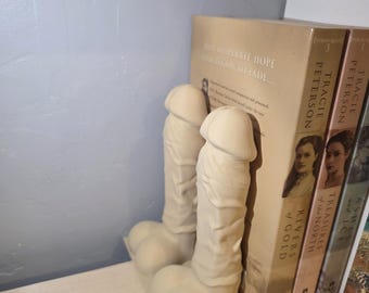 Funny Penis Bookends | NSFW Bookshelf Decor | Adult Office Gift | Novelty Bookends | 3D Printed