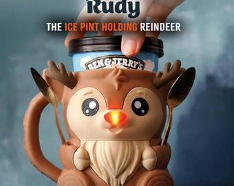 Rudy the Reindeer Ice Cream Holder