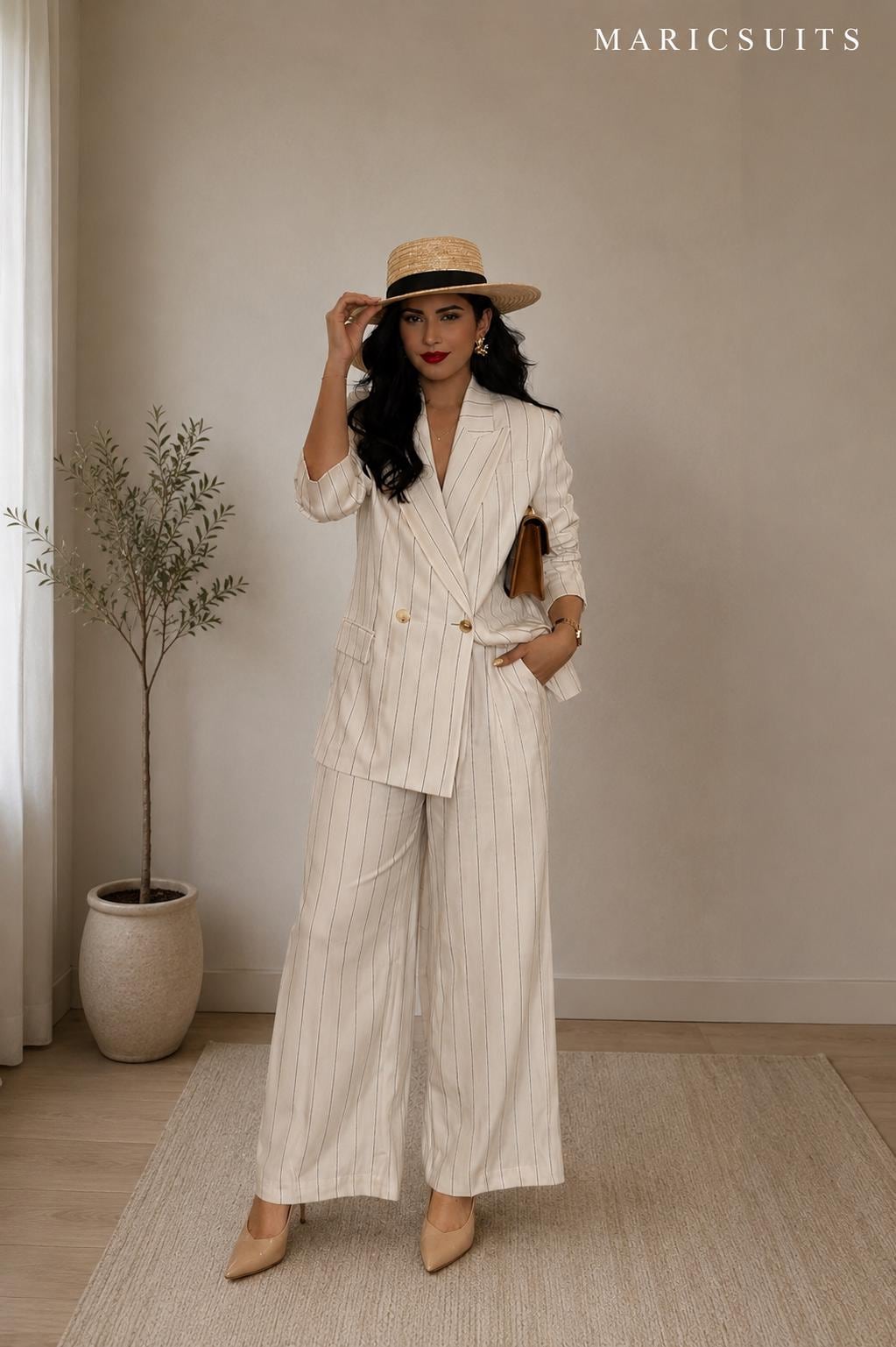 ladies cream dress suit Women RestockDEC25