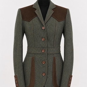 Barbour Tweed Jacket Women - Etsy