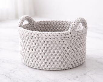 Chunky Crochet Basket Pattern, Modern Home Decor Storage (PDF)