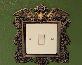Gothic Bat Light switch frame