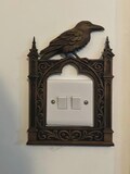 Gothic Raven light switch frame