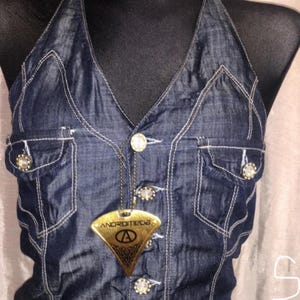 Andromeda Blue Vintage 2000s Denim Overalls Size M