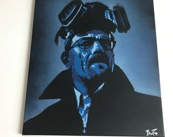 Breaking Bad Walter White Gas Mask AMC Original Series Stencil Painting Fan Art