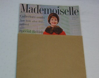 Vintage Mademoiselle Magazine Oct. 1959 Unused in Original Paper Wrapper Fashion, Fiction, Ads, More