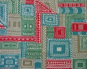 Nice Vintage Feedsack Fabric 22 x 36 quot Colorful Design Blocks