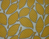 RESERVED for Gaik- Fun Vintage Feedsack Fabric 24 1 2 x 35 1 2 quot Bright Yellow Gold Leaves with Dots
