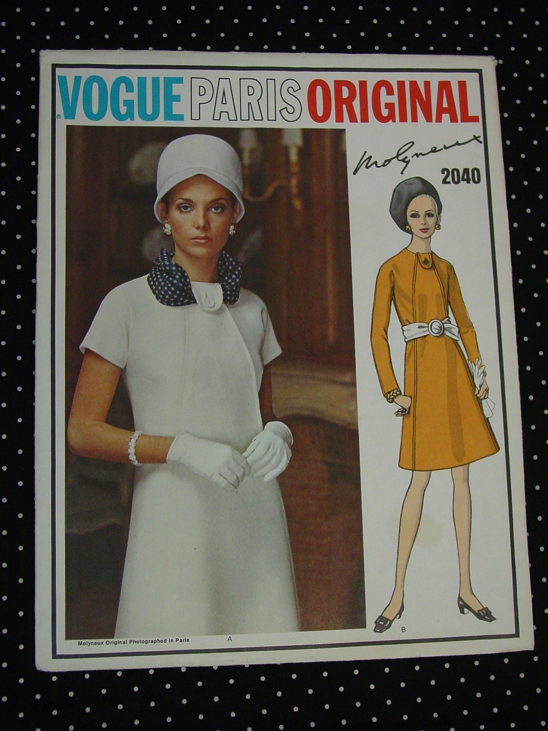 Vintage Vogue Paris Original Pattern No.2040 Designer Molyneux - Etsy