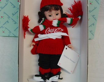 Vintage Madame Alexander Doll  "Coca Cola Winter Fun" New in Box, Never Removed Advertising