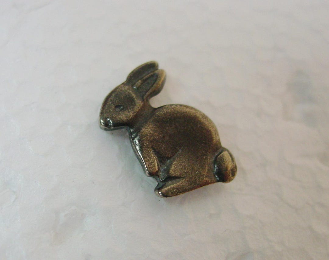 Cute Vintage Realistic Metal Button Rabbit, Bunny - Etsy