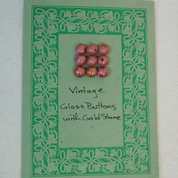 Pink Glass Button - Etsy