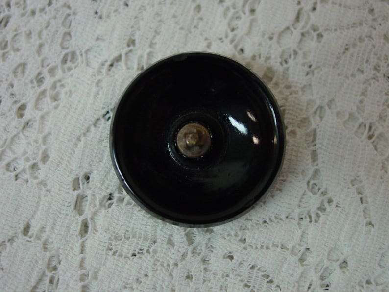 4 Way Shank 1 316 Elegant Silver Luster Rhinestones Antique Glass Fashion Button c.1920/'s Faceted