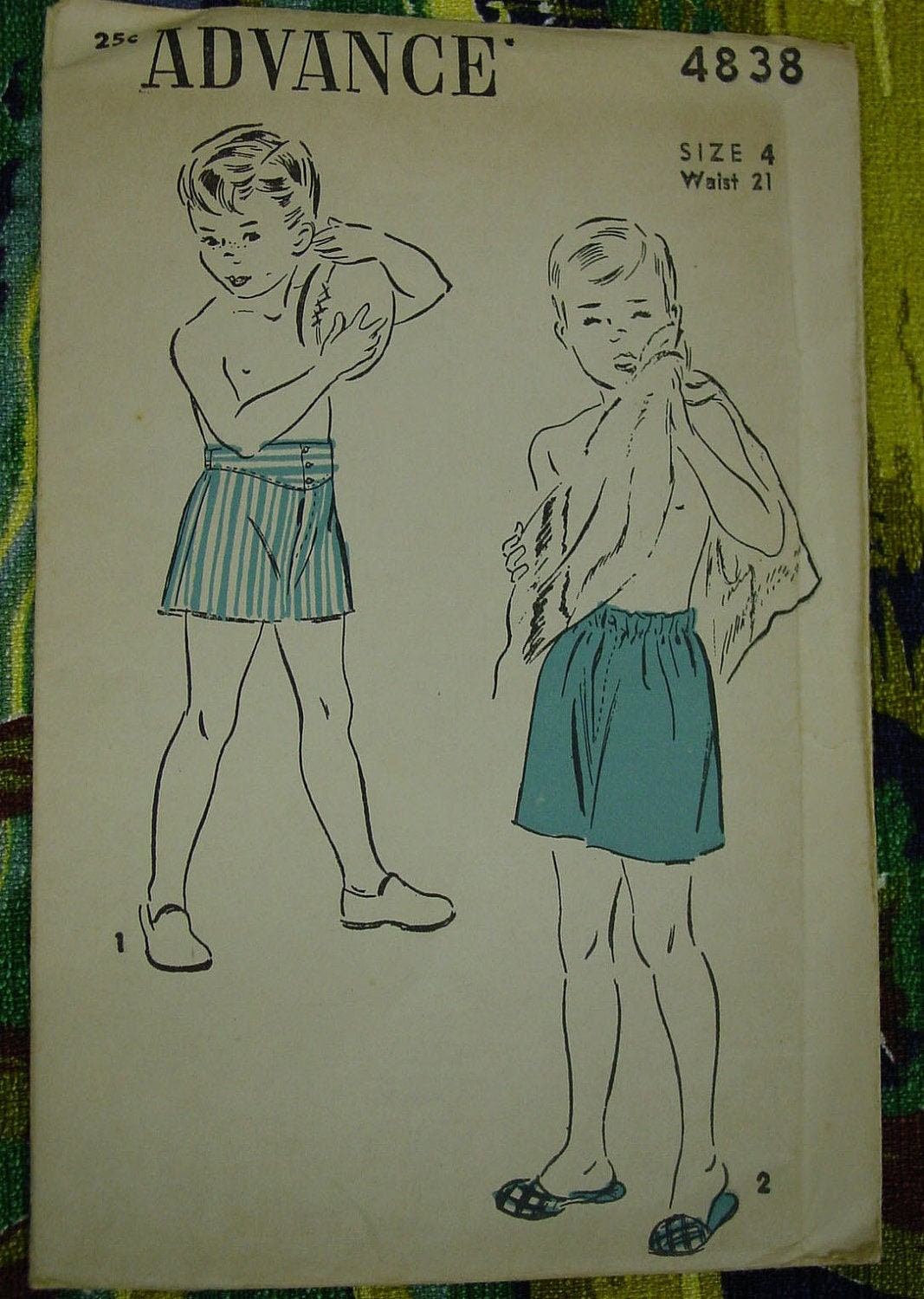 Vintage Pattern 1940's Advance No.4838 Boys Boxer Shorts Sz.4 - Etsy