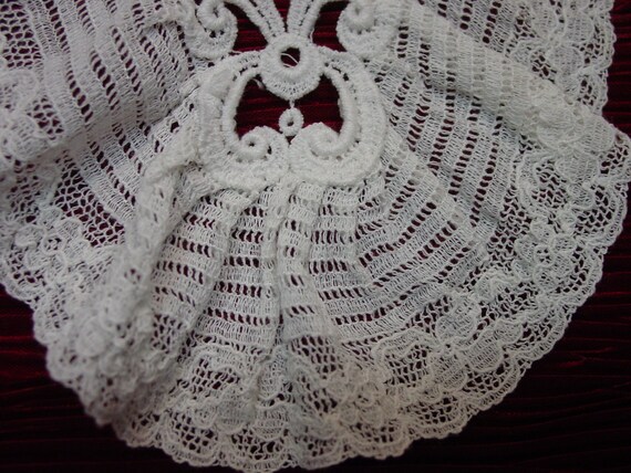 Lovely Vintage Dress Front, Cotton Trim, Lace - image 4