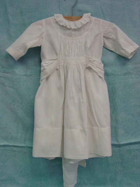 Fabulous Antique Little Girls Dress c.1900 White … - image 1