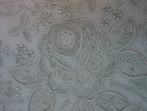 Exquisite Vintage Bridal Handkerchief Made in Mad… - image 1