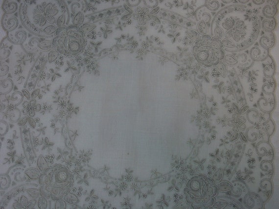 Exquisite Vintage Bridal Handkerchief Made in Mad… - image 4