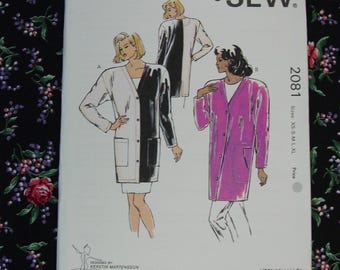 Patron vintage Kwik Sew n° 2081 cardigans pour femme, tailles XS à XL non coupées