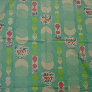 Fun Vintage Feedsack Novelty Pillsbury Best Flour The Idea Flour 34 1/2 x 39 1/2&quot; Different!