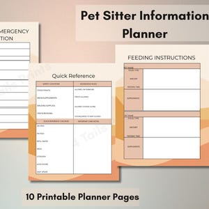 Dog Sitter Checklist Printable | Pet Care Binder | Dog Sitter Instructions | Pet Sitter Planner | Pet Care Organizer | PDF