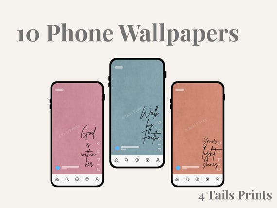 Christian Phone Wallpaper Set | Bible Verse iPhone Wallpaper | Faith Wallpaper for Women | Scripture Lock Screen | Instant Download PNG