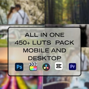 Cinematic LUT Pack – 450+ LUTs for Wedding, Autumn, Vintage, Retro Film | Premiere Pro, DaVinci, Lightroom, CapCut
