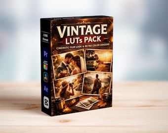 Vintage Cinematic LUTs Pack – Retro Film Color Grading (Digital Download)
