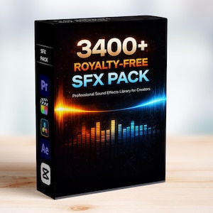 Pacchetto di oltre 3400 effetti sonori / Effetti sonori royalty-free per YouTube, film e videogiochi / Download digitale in formato WAV