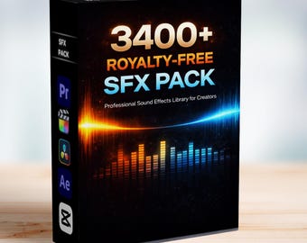 3400+ Sound Effects Pack | Royalty Free SFX for YouTube Film & Gaming | WAV Digital Download