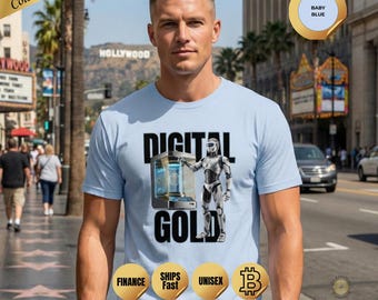Digital Gold Shirt, Unisex Investor Finance Tee, Day Trader Gift, Stock Market T-Shirt, Funny Hustle Mindset, 100% Cotton