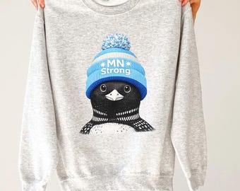 Minnesota Loon Sweatshirt, MN Strong, Minneapolis Shirt, Unisex Cotton Crewneck