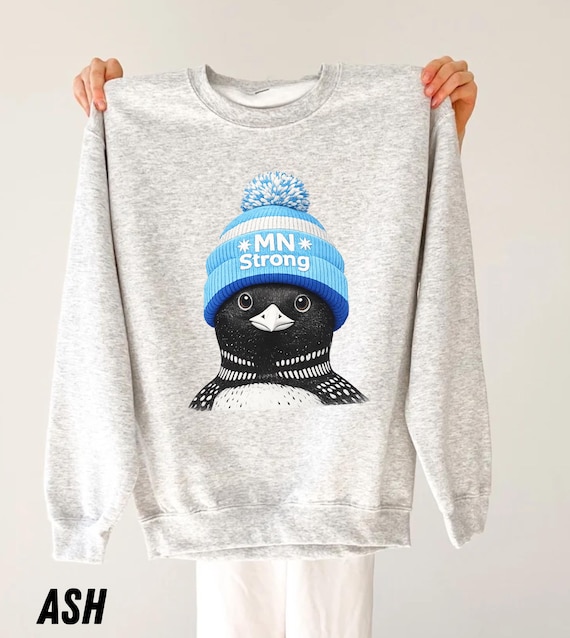 Minnesota Loon Sweatshirt, MN Strong, Minneapolis Shirt, Unisex Cotton Crewneck