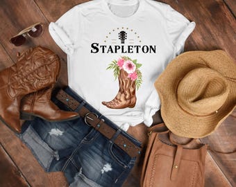 Chris Stapleton Shirt | Boots & Flowers Graphic Tee | Southern Concert Outfit
