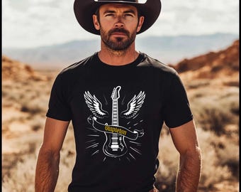 Chris Stapleton Guitar Wings T-Shirt, Southern Rock Concert Tee