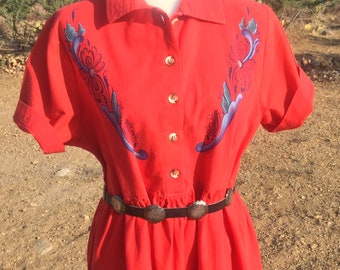 red western dresses