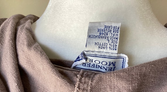 Vintage Linen / Cotton Hoodie - Light Jacket / Du… - image 8