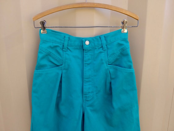 Vintage SilverLake Twill Turquoise Wrangler Jeans… - image 3