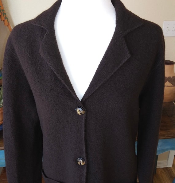 Vintage 70s - Beautiful Boiled Wool Sweater - Esp… - image 3