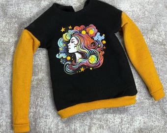 Oversized trui voor modepoppen op schaal 1/6