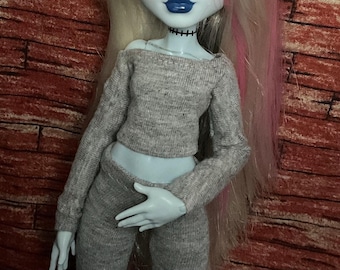 Gemêleerde grijze off-shoulder top