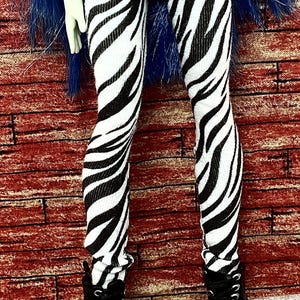 Zebra Print Leggings: Custom Fabric