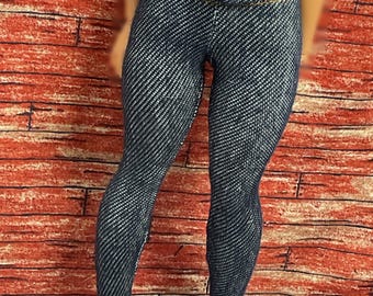 Marineblauwe denim leggings