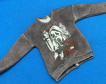 Suéter extragrande para muñeca de moda a escala 1/6