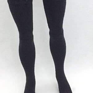 Thigh high socks dark grey