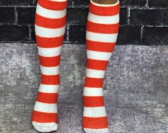 Redish orange  stripe socks