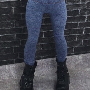 Light denim leggings