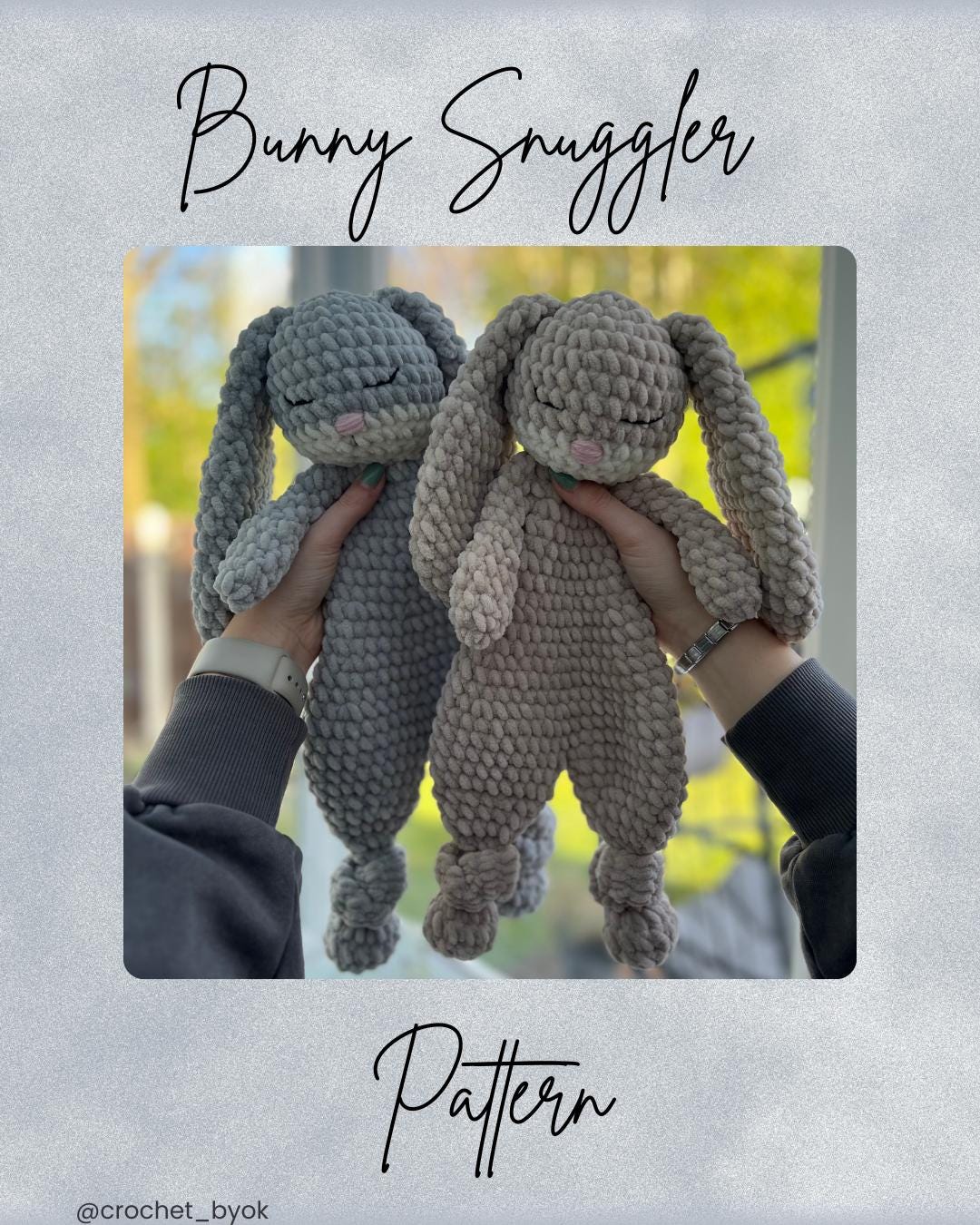 Bunny Snuggler Crochet Pattern: Amigurumi Lovey Tutorial (PDF Download ...