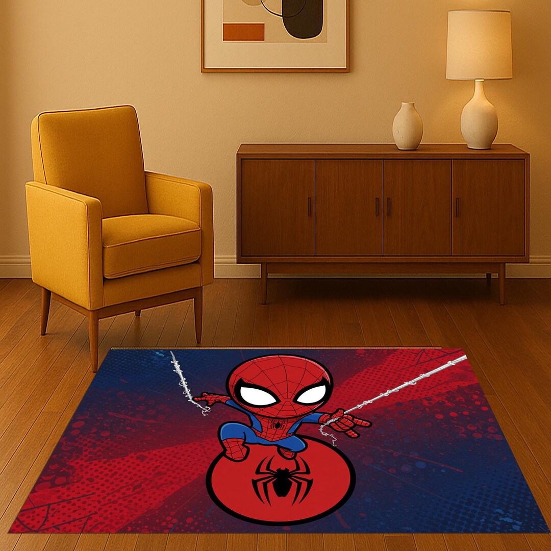 Spider-man Rug: Chibi Superhero Comic Accent Rug - Etsy